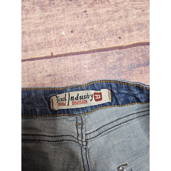 Diesel Jeans Straight Leg Women Size 30R Blue Denim Distressed - Picture 2 of 6